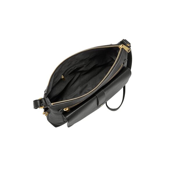 Fossil Kinley Small Leather Crossbody Bag With Strap Black $150 - Picture 4 of 4